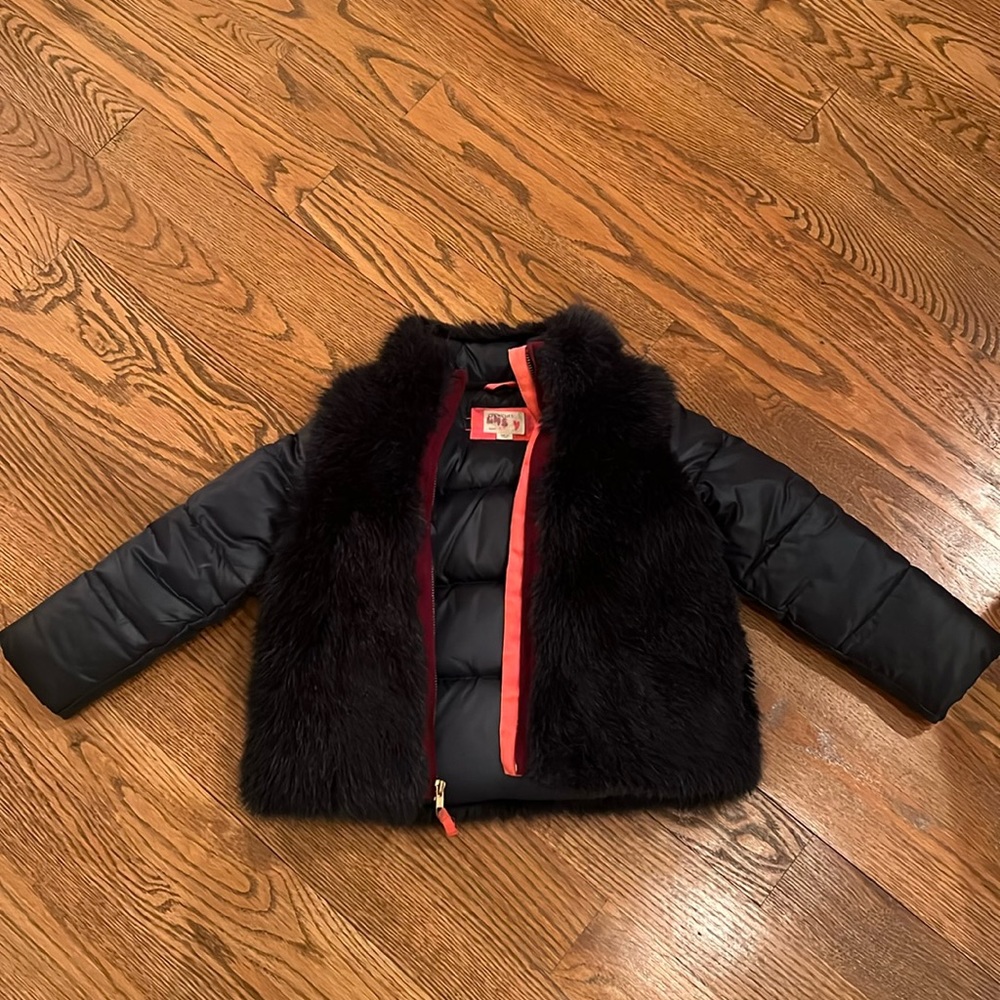 Crewcuts Fur Puffer Jacket Size 4/5